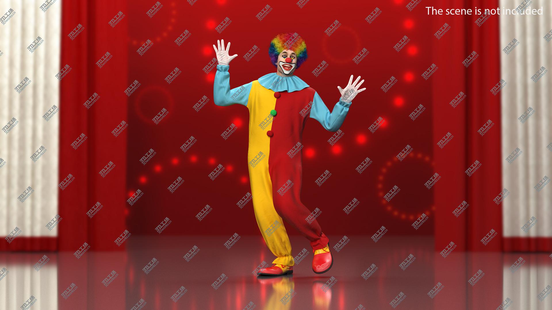 images/goods_img/20210319/3D Circus Clown Costume Dancing Pose Fur model/1.jpg
